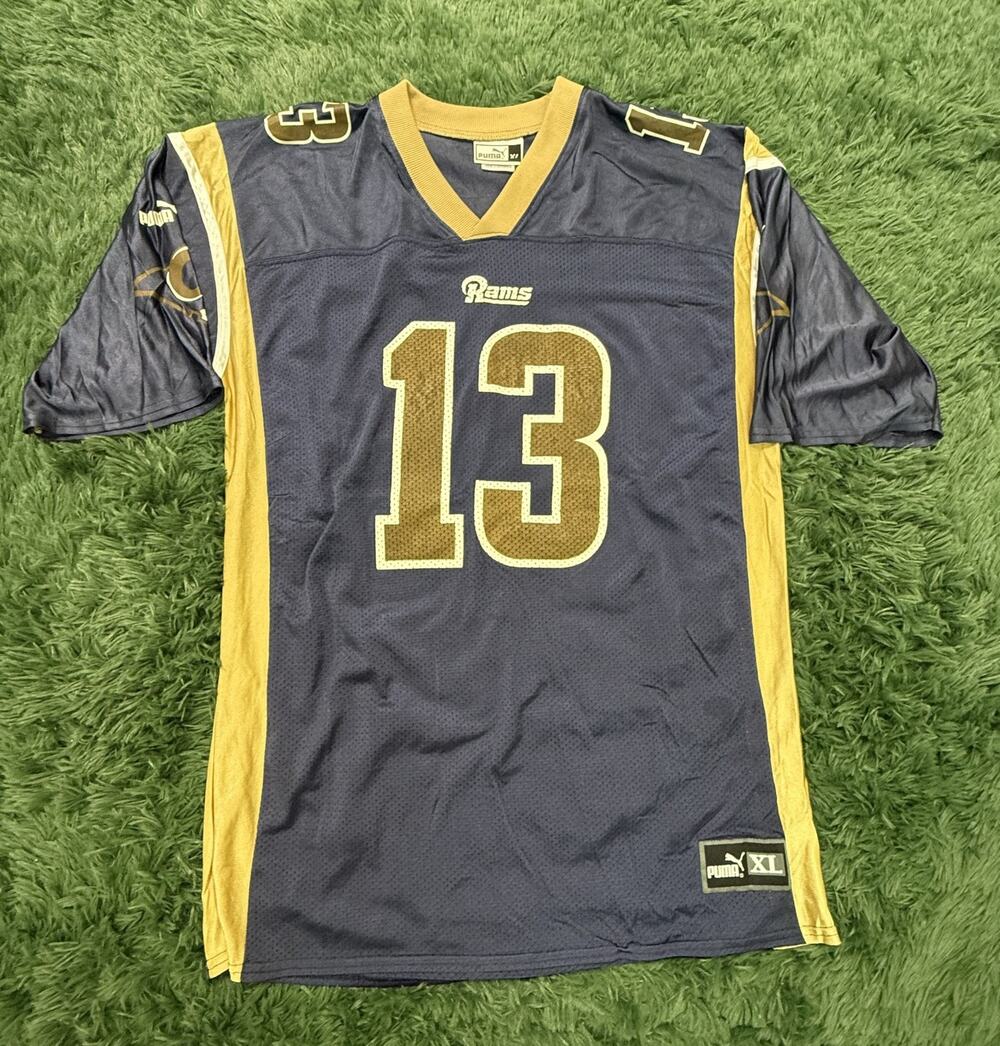 Vintage Puma Kurt Warner St. Louis Rams #13 NFL Football Jersey Men's XL